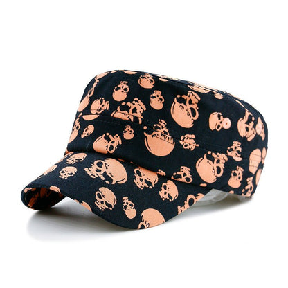 Spring And Summer Multi - skull Printed Outdoor Leisure Hipster Military Cap - Urban Caps