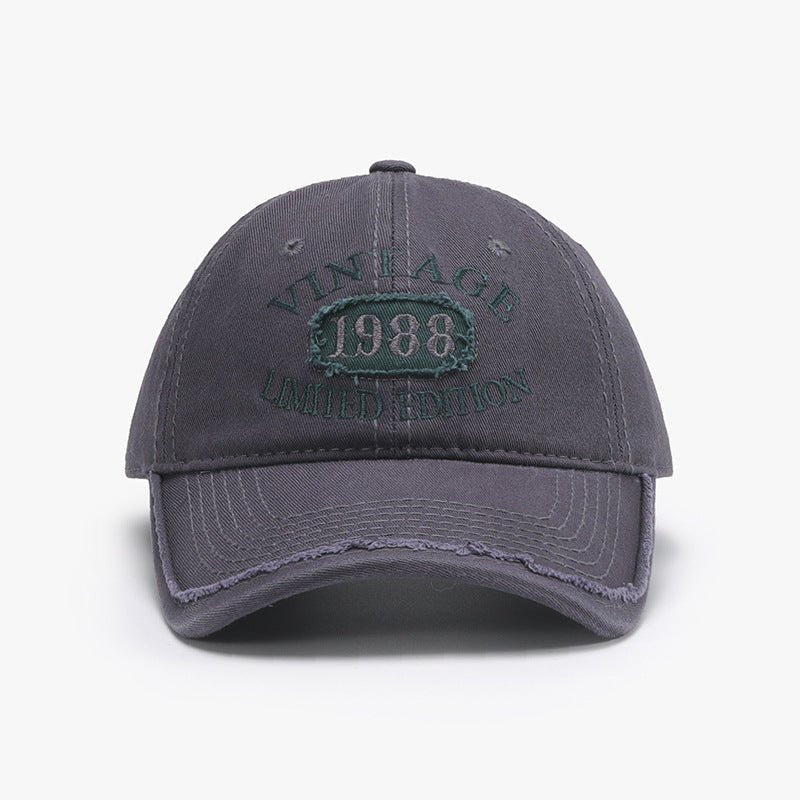 Spring New Big Head Circumference Letter Embroidery Women's Face - looking Small Peaked Cap - Urban Caps