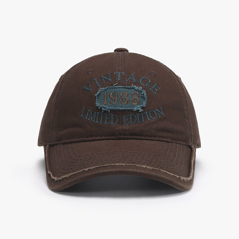 Spring New Big Head Circumference Letter Embroidery Women's Face - looking Small Peaked Cap - Urban Caps