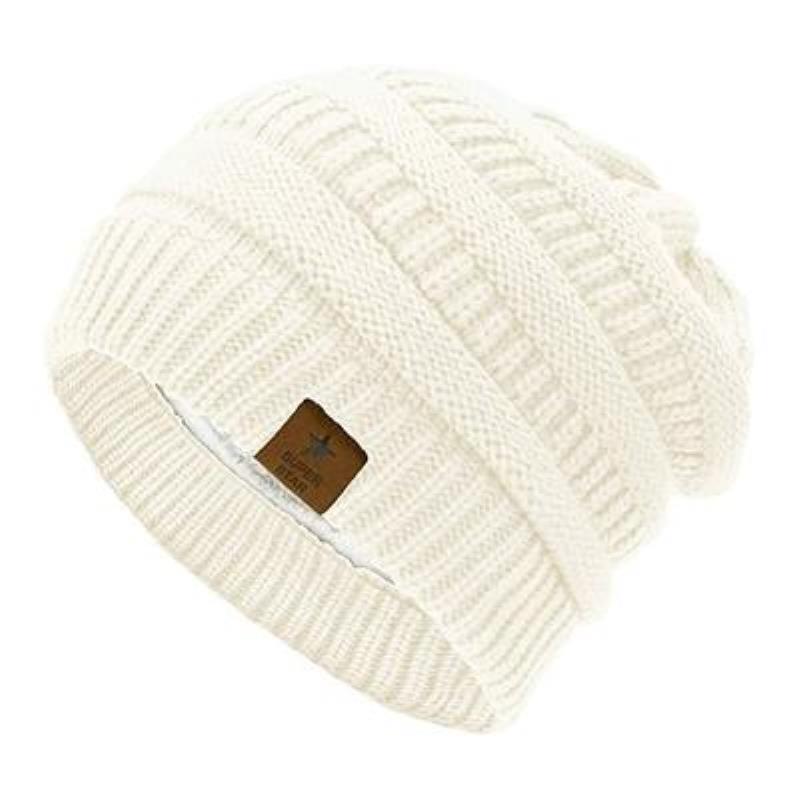 Star Patch Knit Beanie – Warm Woolen Outdoor Hat with Five - Point Star Design - Urban Caps