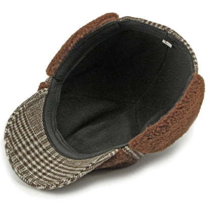 Stockholm Winter Earflaps Fur Baseball Cap - Warm Fur Lined Cap With Foldable Earflaps