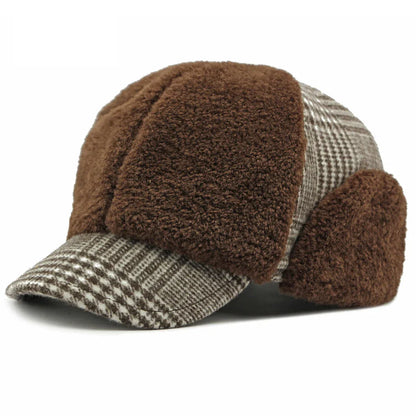Stockholm Winter Earflaps Fur Baseball Cap - Warm Fur Lined Cap With Foldable Earflaps