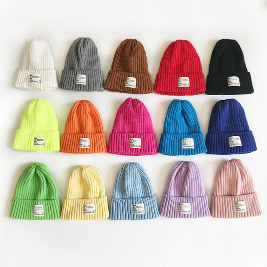 Street Style Label Beanie – Unisex Wool Knit Hat with Bold Tag Detail - Urban Caps