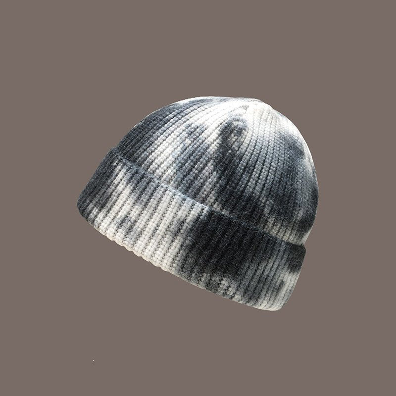 Streetwear Tie - Dye Beanie – Hong Kong Style Knit Wool Hat for Bold Winter Looks - Urban Caps