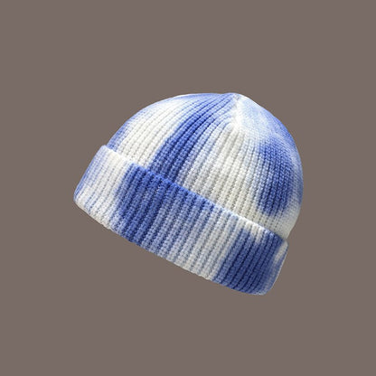 Streetwear Tie - Dye Beanie – Hong Kong Style Knit Wool Hat for Bold Winter Looks - Urban Caps