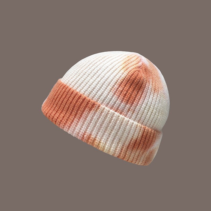 Streetwear Tie - Dye Beanie – Hong Kong Style Knit Wool Hat for Bold Winter Looks - Urban Caps