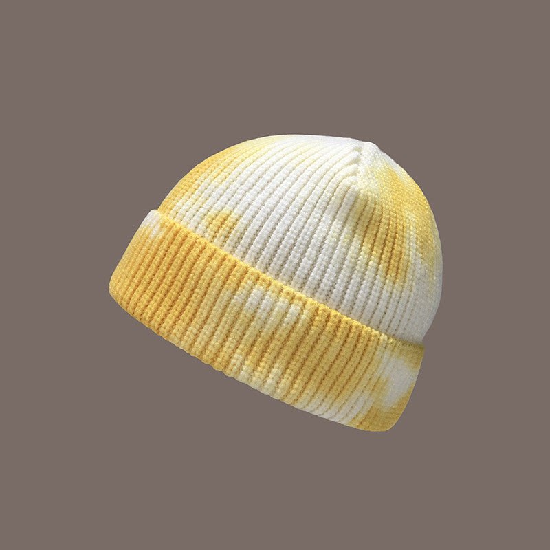 Streetwear Tie - Dye Beanie – Hong Kong Style Knit Wool Hat for Bold Winter Looks - Urban Caps