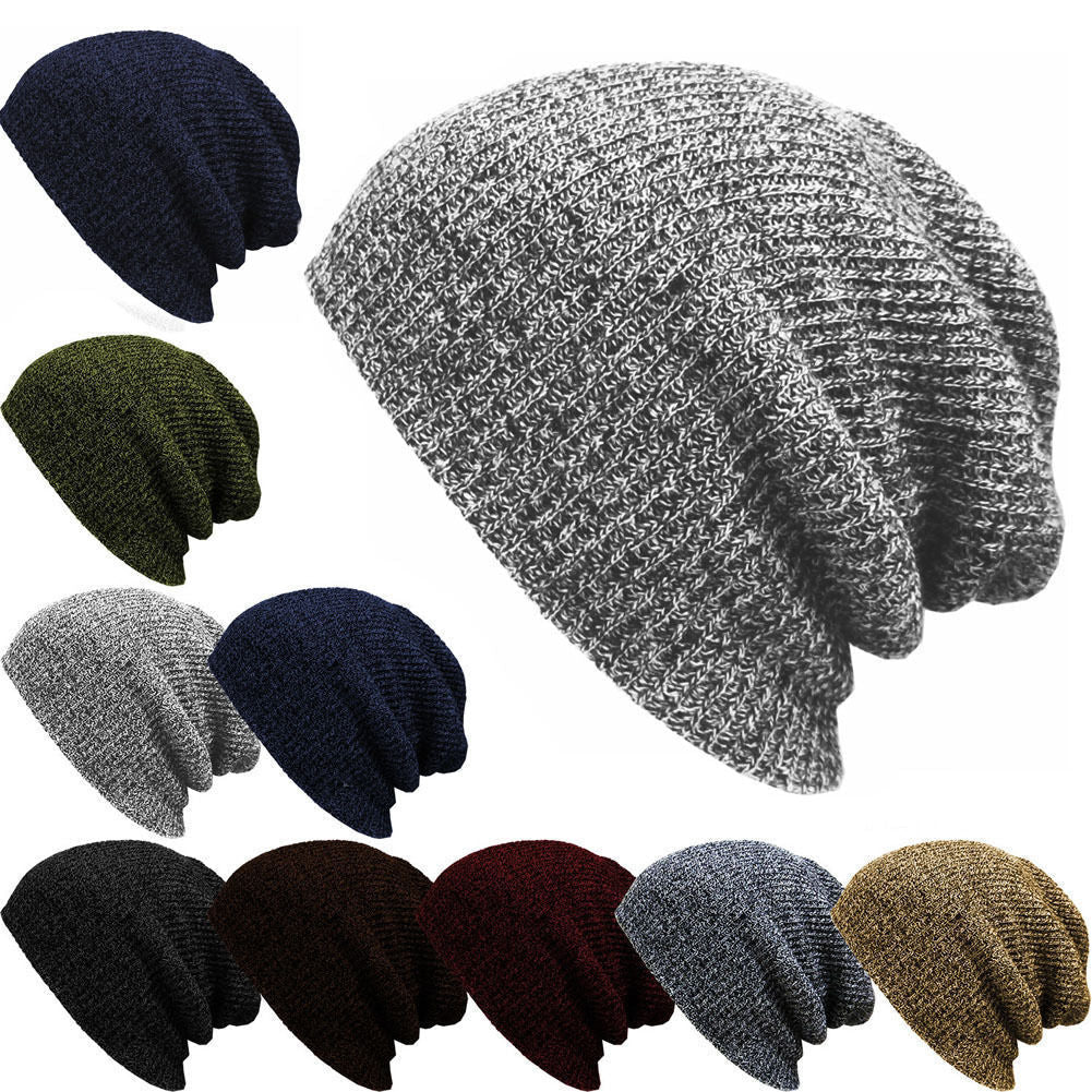 Striped Stitch Hip - hop Hat Warm Outdoor Knit - Urban Caps