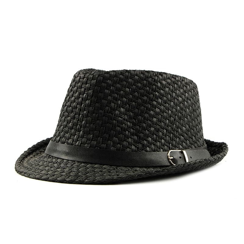 Summer Straw Trilby Hat - Lightweight Casual Sun Hat With Vegetable Fibre