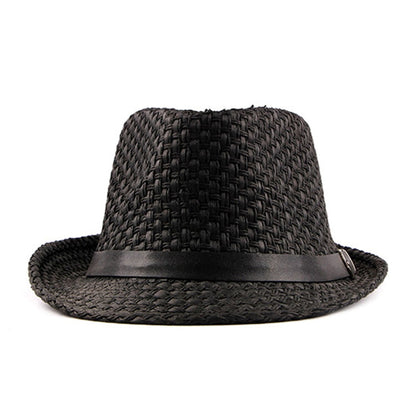 Summer Straw Trilby Hat - Lightweight Casual Sun Hat With Vegetable Fibre