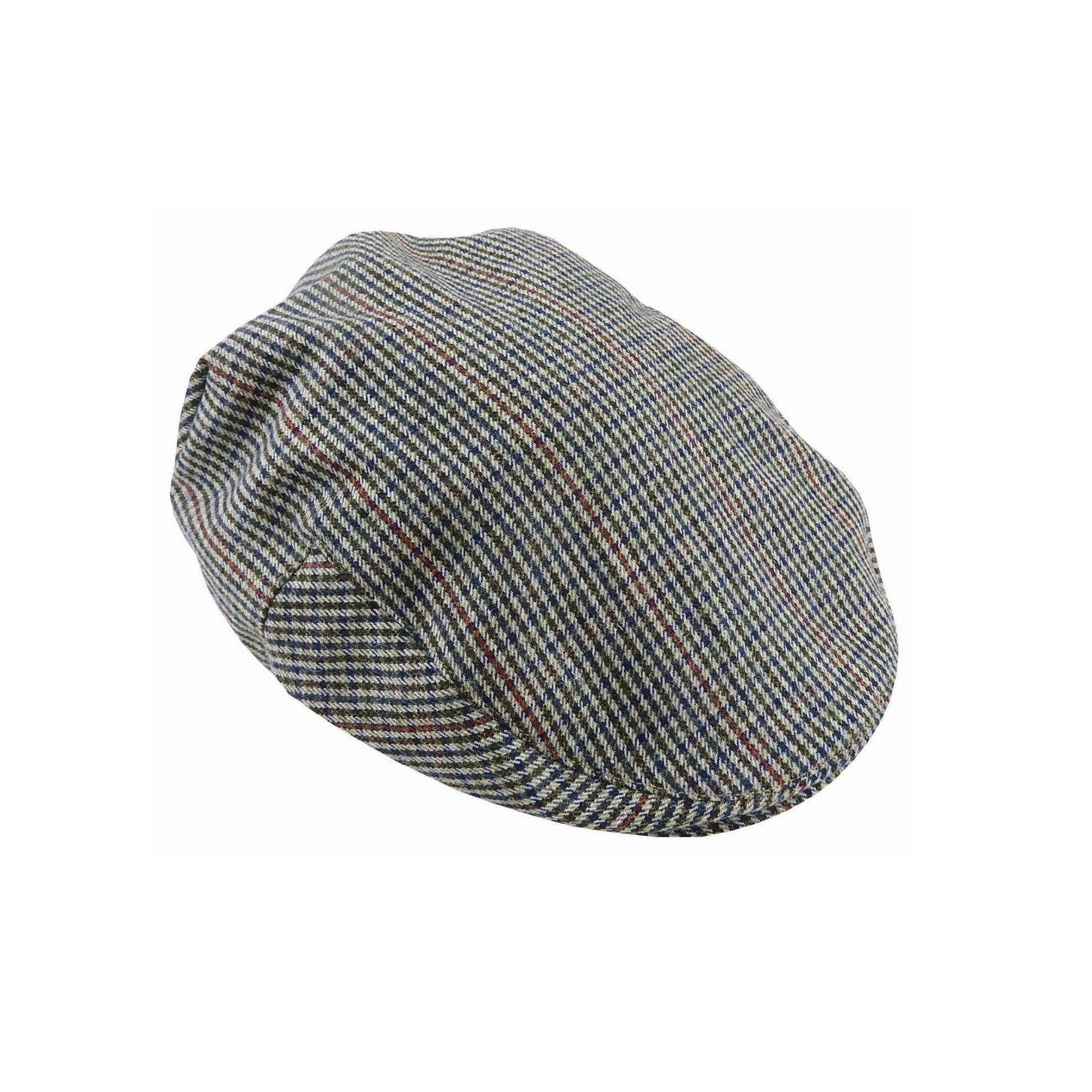 Tatum – Wool Blend Fine Check Tweed Ivy Cap - Urban Caps