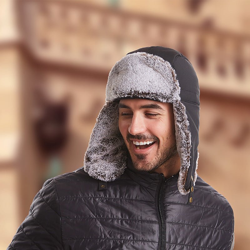 Thermal Beanie with Built - in Mask – Fleece Lined Hat for Cold Weather & Face Protection - Urban Caps