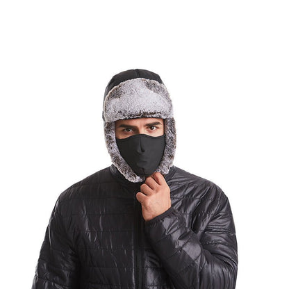 Thermal Beanie with Built - in Mask – Fleece Lined Hat for Cold Weather & Face Protection - Urban Caps