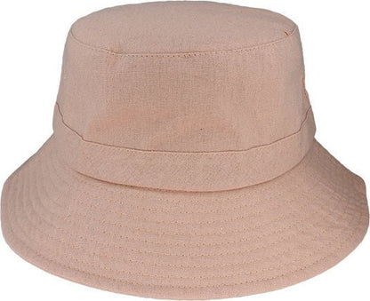 Unisex Linen Blend Bucket Hat – Packable Summer Hat with UPF 50+ Sun Protection - Urban Caps