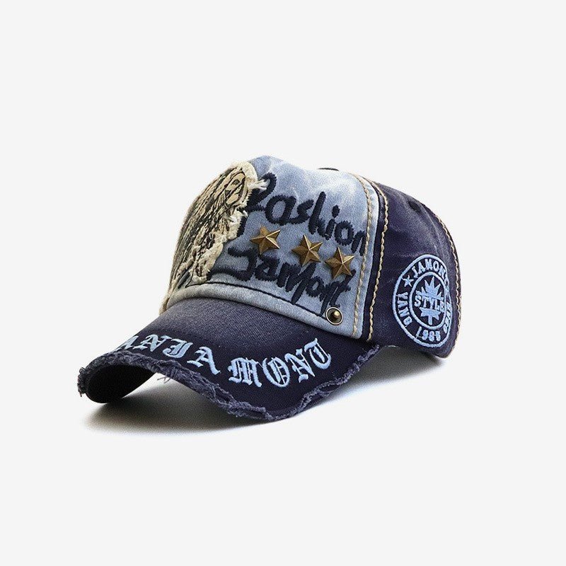Vintage Patchwork Streetwear Cap – Adjustable Cotton Hat - Urban Caps