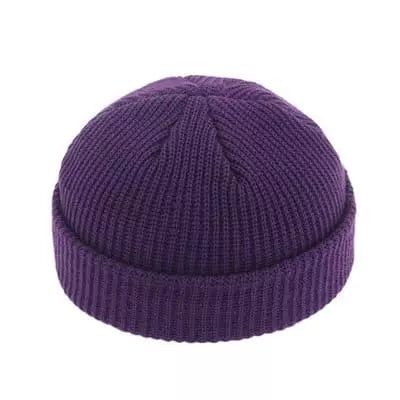 Vintage Cotton Docker Beanie – Short Fit Adjustable Cap