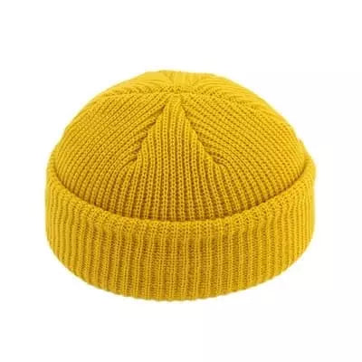 Vintage Cotton Docker Beanie – Short Fit Adjustable Cap