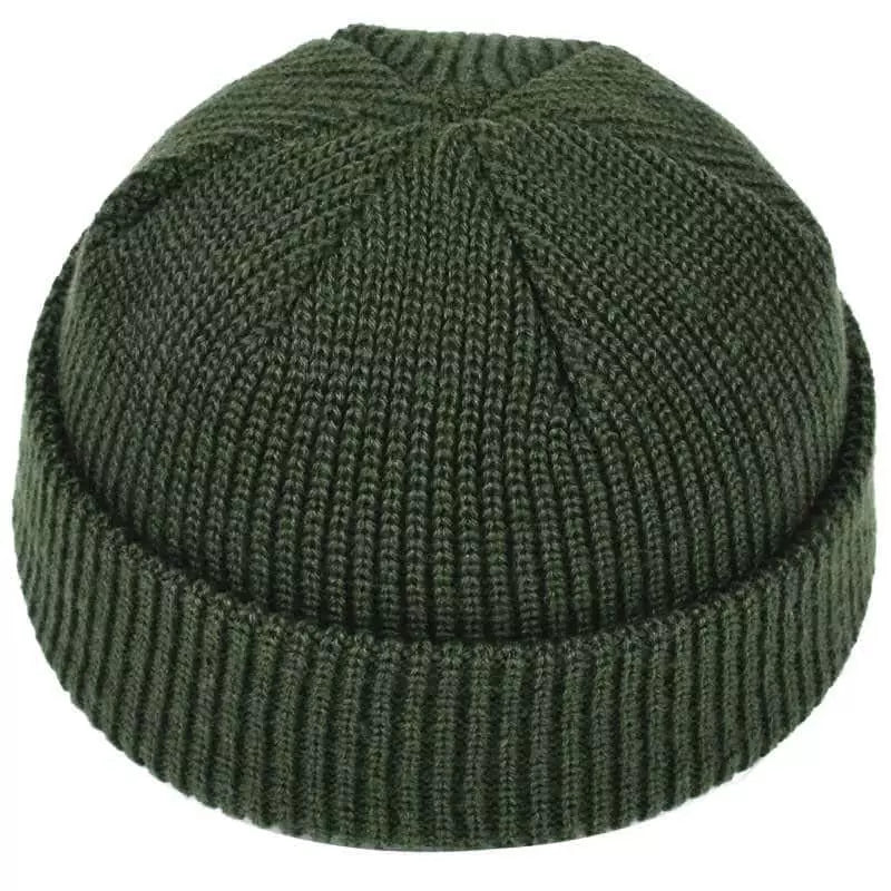 Vintage Cotton Docker Beanie – Short Fit Adjustable Cap