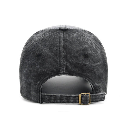 Wash And Make Old Letter Embroidered Duckbill Cap - Urban Caps