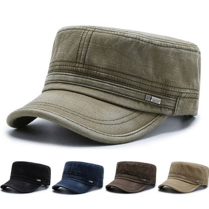 Washed Army Cap – Cotton Adjustable Military Hat