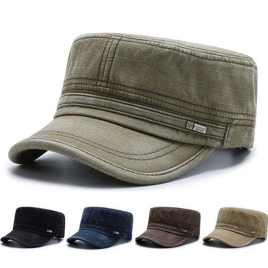Washed Army Cap – Cotton Adjustable Military Hat
