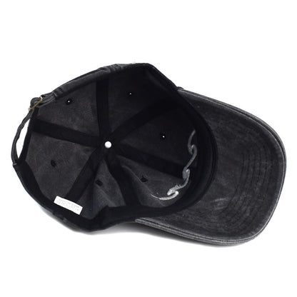 Washed Cotton Printed Hat Old Dad Hat - Urban Caps