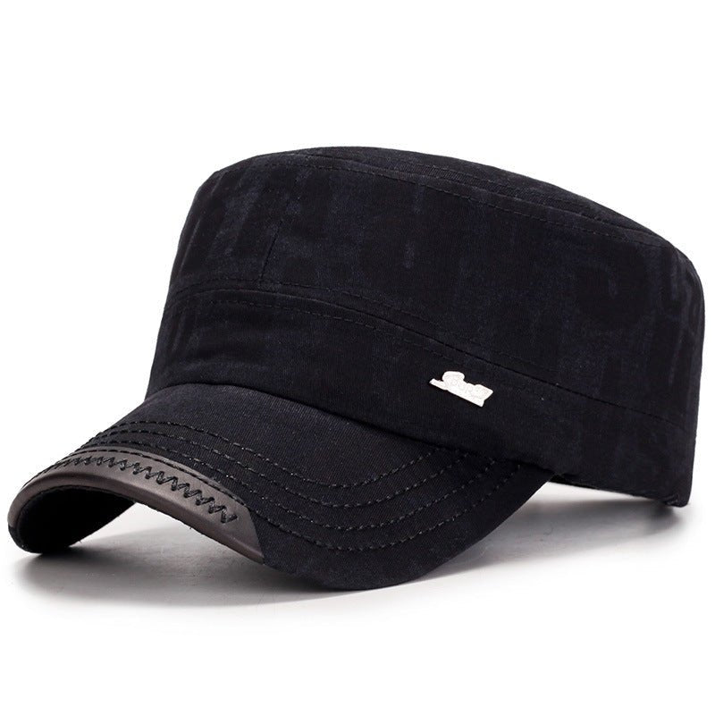 Washed Letters Flat - top Men's Casual Cotton Military - Urban Caps