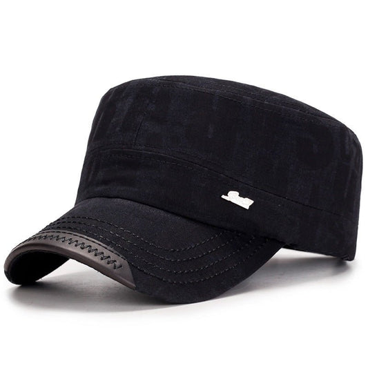 Washed Letters Flat - top Men's Casual Cotton Military - Urban Caps
