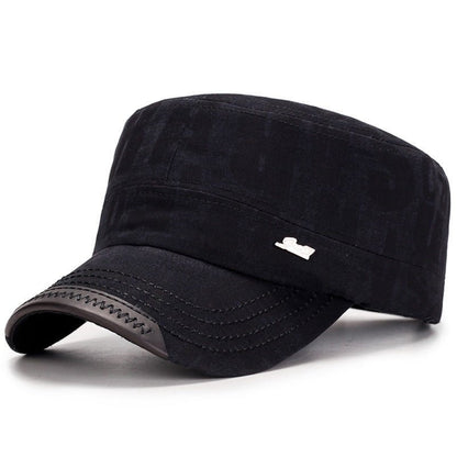 Washed Letters Flat - top Men's Casual Cotton Military - Urban Caps