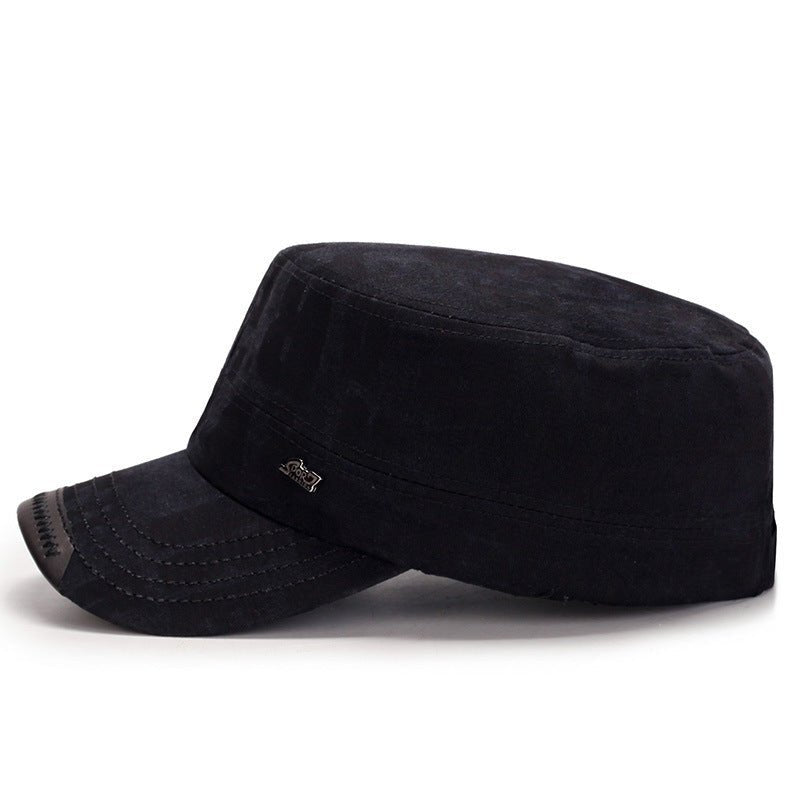 Washed Letters Flat - top Men's Casual Cotton Military - Urban Caps