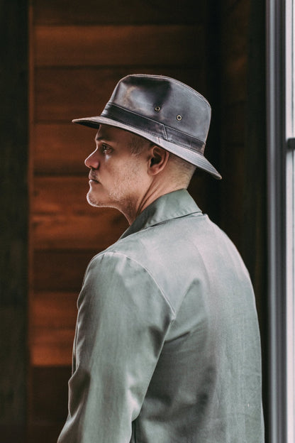 Weathered Cotton Narrow Brim Safari Hat – Water Repellent Finish - Urban Caps