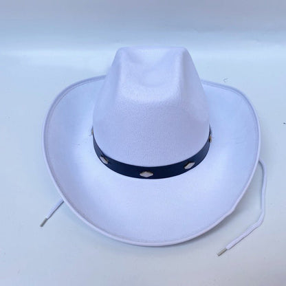 Western Five Nail Cowboy Hat One - time Forming Big Edge Children's Polyester Felt Hat - Urban Caps
