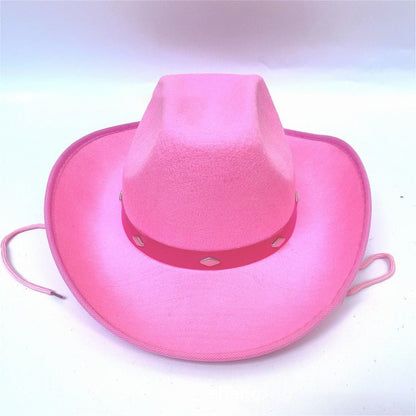 Western Five Nail Cowboy Hat One - time Forming Big Edge Children's Polyester Felt Hat - Urban Caps