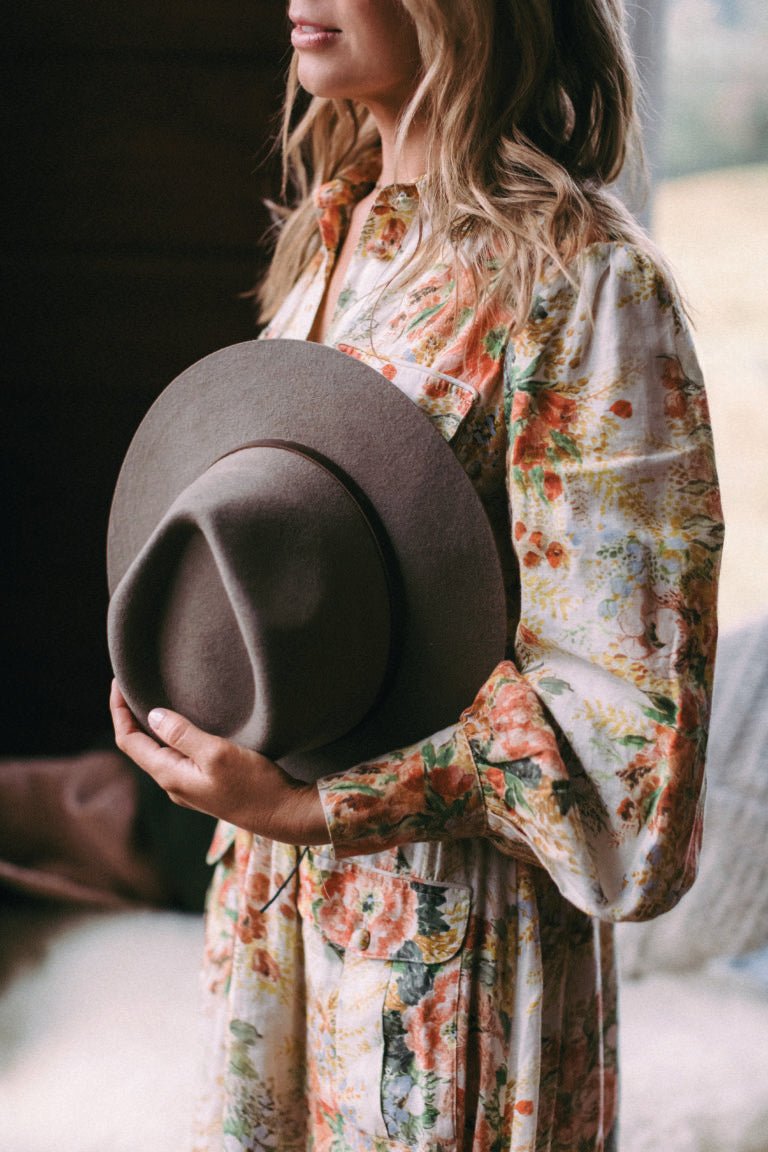 Willow – Australian Wool Felt Teardrop Crown Fedora Hat - Urban Caps