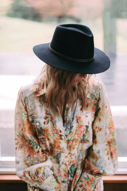 Willow – Australian Wool Felt Teardrop Crown Fedora Hat - Urban Caps