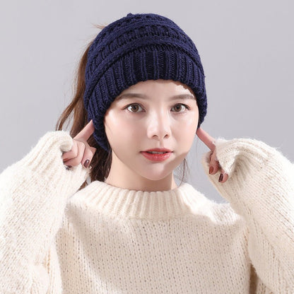 Winter Visor Beanie – Warm Knitted Wool Hat with Open Top Design - Urban Caps