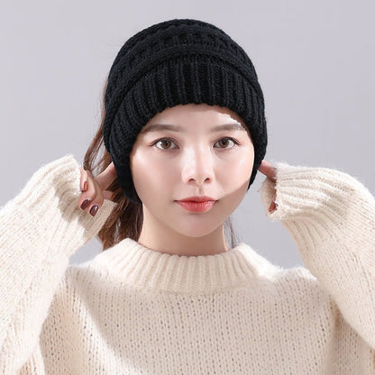 Winter Visor Beanie – Warm Knitted Wool Hat with Open Top Design - Urban Caps