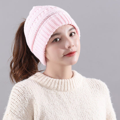 Winter Visor Beanie – Warm Knitted Wool Hat with Open Top Design - Urban Caps