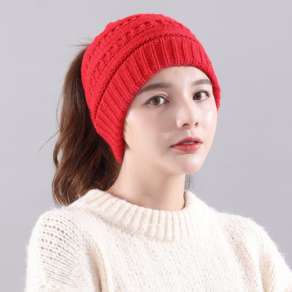 Winter Visor Beanie – Warm Knitted Wool Hat with Open Top Design - Urban Caps