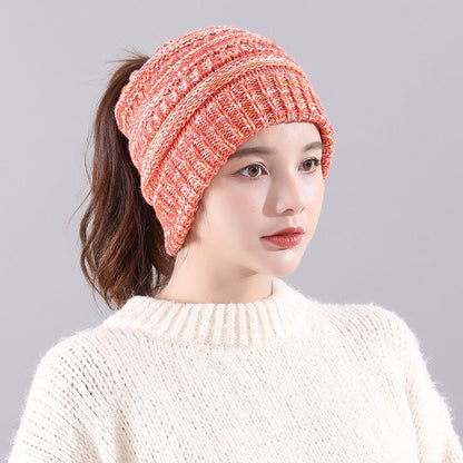 Winter Visor Beanie – Warm Knitted Wool Hat with Open Top Design - Urban Caps
