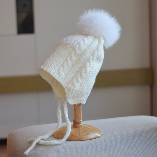 Women’s Braided Wool Beanie – Soft Knit Winter Cap with Cable Braid Design - Urban Caps