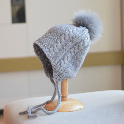 Women’s Braided Wool Beanie – Soft Knit Winter Cap with Cable Braid Design - Urban Caps