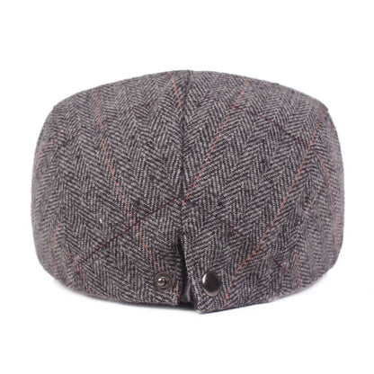 Women'S Check Cap With Warm Peaked Cap - Urban Caps