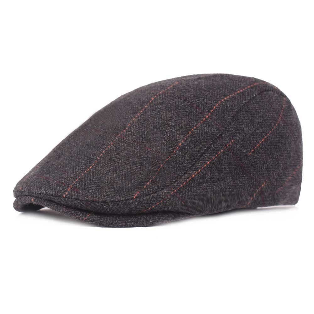 Women'S Check Cap With Warm Peaked Cap - Urban Caps