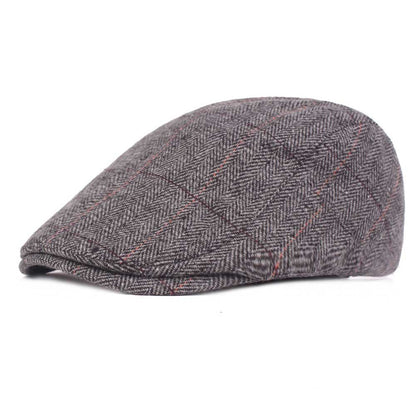 Women'S Check Cap With Warm Peaked Cap - Urban Caps