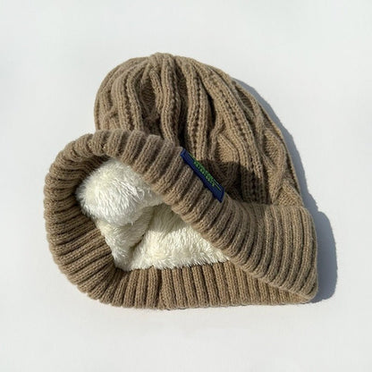 Women’s Fleece - Lined Knit Beanie – Warm Padded Winter Hat for Cold Days - Urban Caps