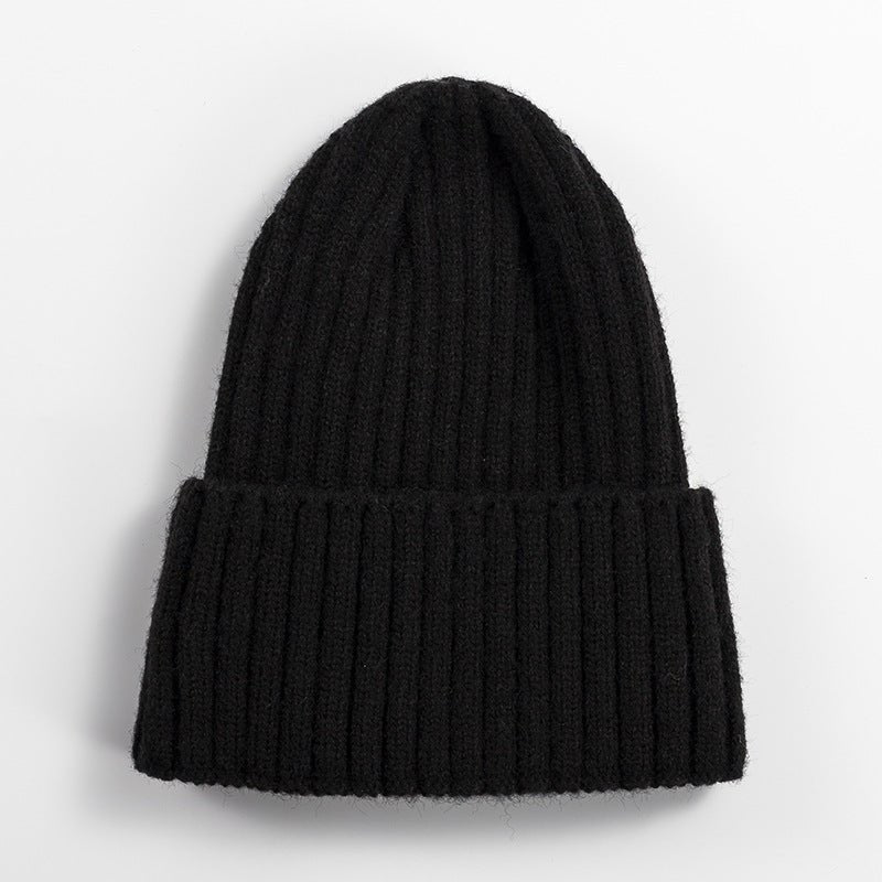 Women’s Korean - Style Knit Beanie – Thick Winter Wool Hat in Solid Colors - Urban Caps