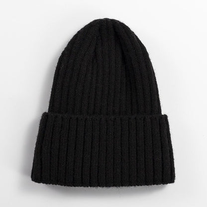 Women’s Korean - Style Knit Beanie – Thick Winter Wool Hat in Solid Colors - Urban Caps