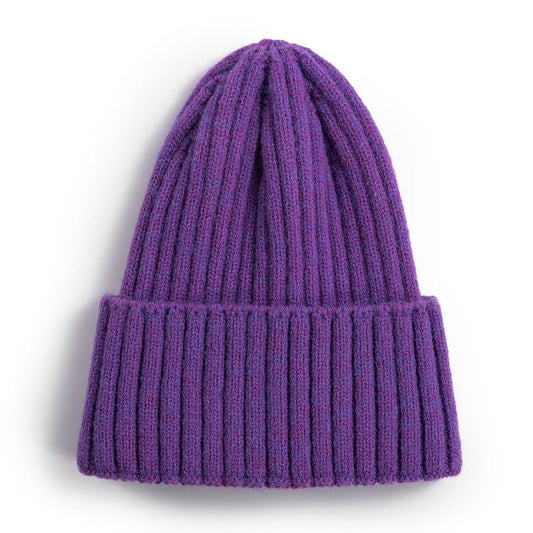 Women’s Korean - Style Knit Beanie – Thick Winter Wool Hat in Solid Colors - Urban Caps
