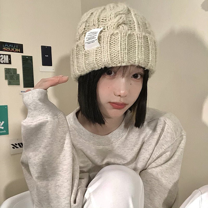 Women’s Loose Fit Wool Beanie – Soft Solid Color Knit Hat for Winter Style - Urban Caps